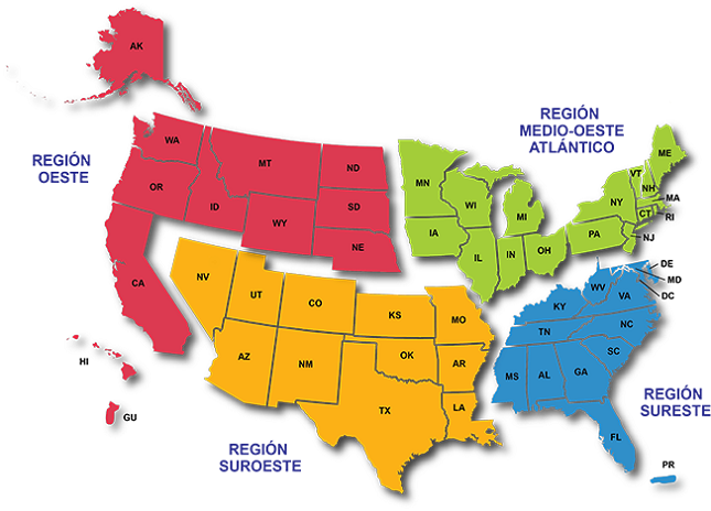 GREAT Region Map